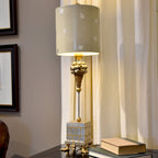 Tischleuchte Pompadour X (silberfarben) 1x - Elstead Lighting