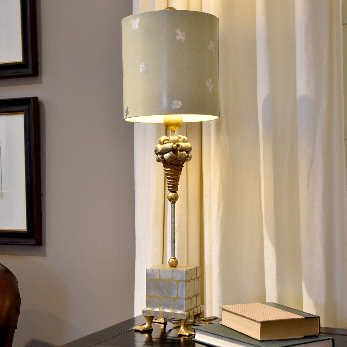 Tischleuchte Pompadour X (silberfarben) 1x - Elstead Lighting