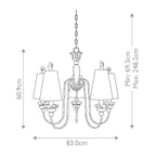 Pendelleuchte Remi (goldfarben) 5x - Elstead Lighting
