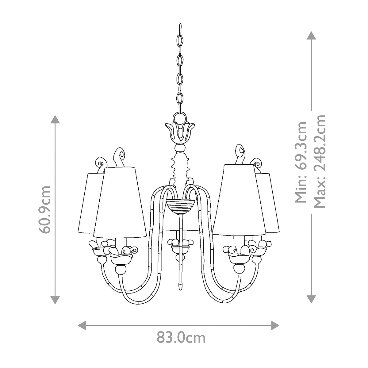 Pendelleuchte Remi (goldfarben) 5x - Elstead Lighting