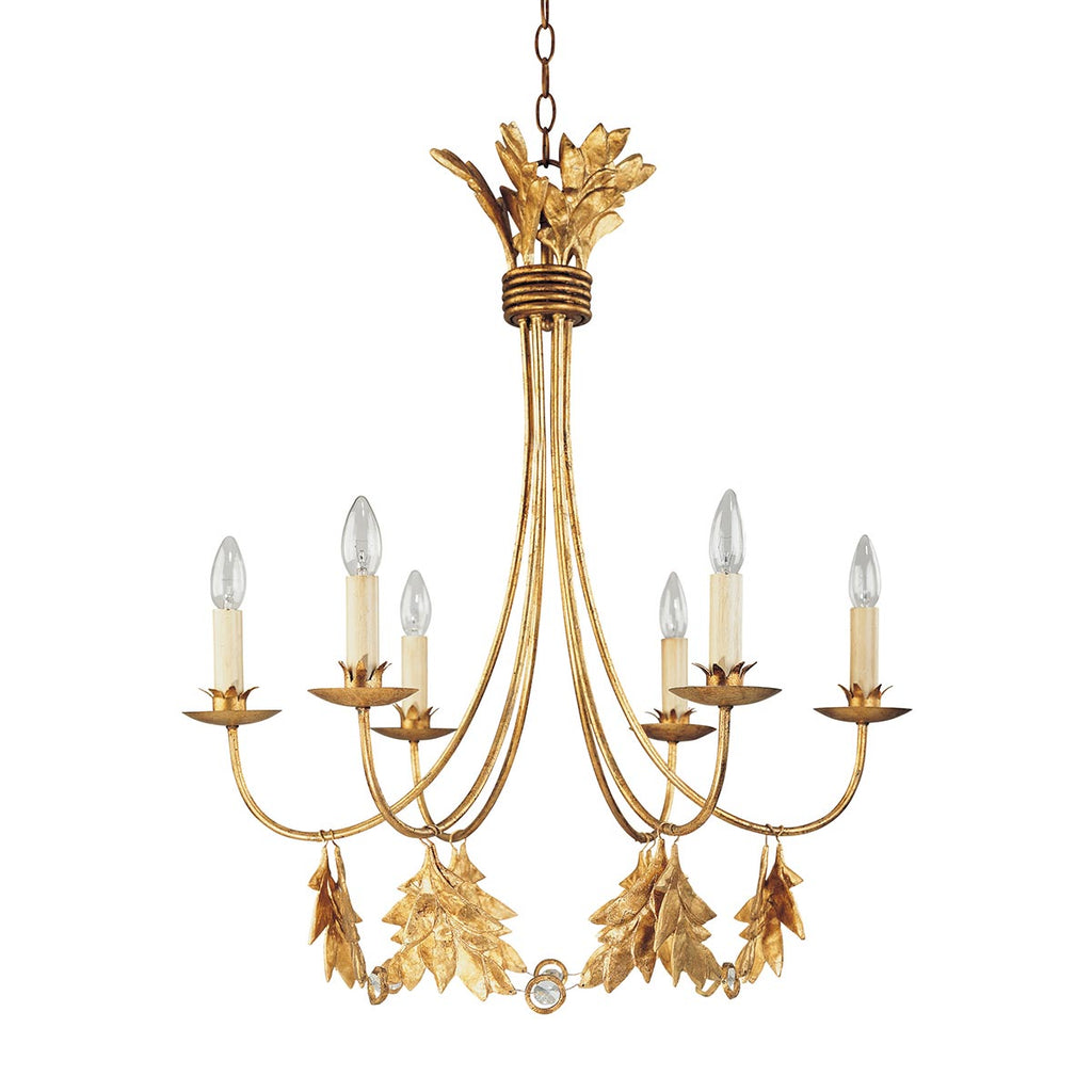 Pendelleuchte Sweet Olive (goldfarben) 6x - Elstead Lighting