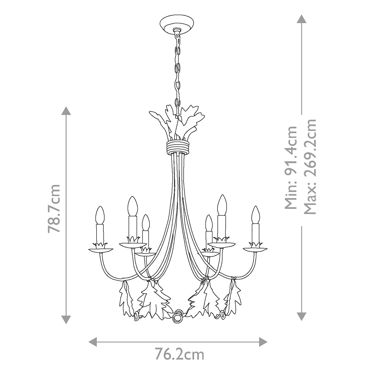 Pendelleuchte Sweet Olive (goldfarben) 6x - Elstead Lighting