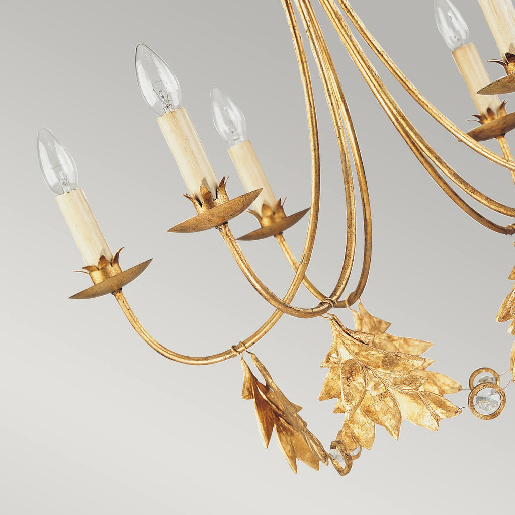 Pendelleuchte Sweet Olive (goldfarben) 6x - Elstead Lighting