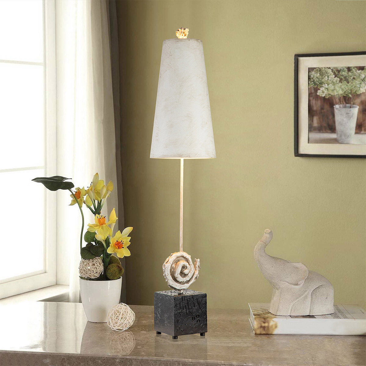 Tischleuchte Swirl (Antik Braun) 1x - Elstead Lighting