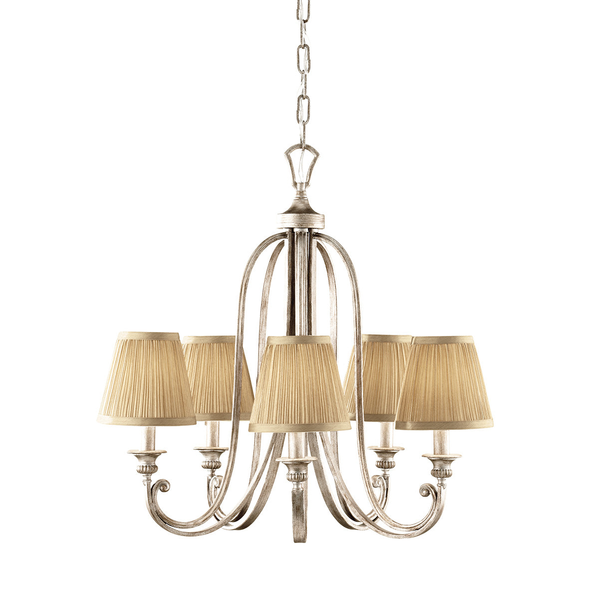 Pendelleuchte Abbey (silberfarben) 5x - Elstead Lighting
