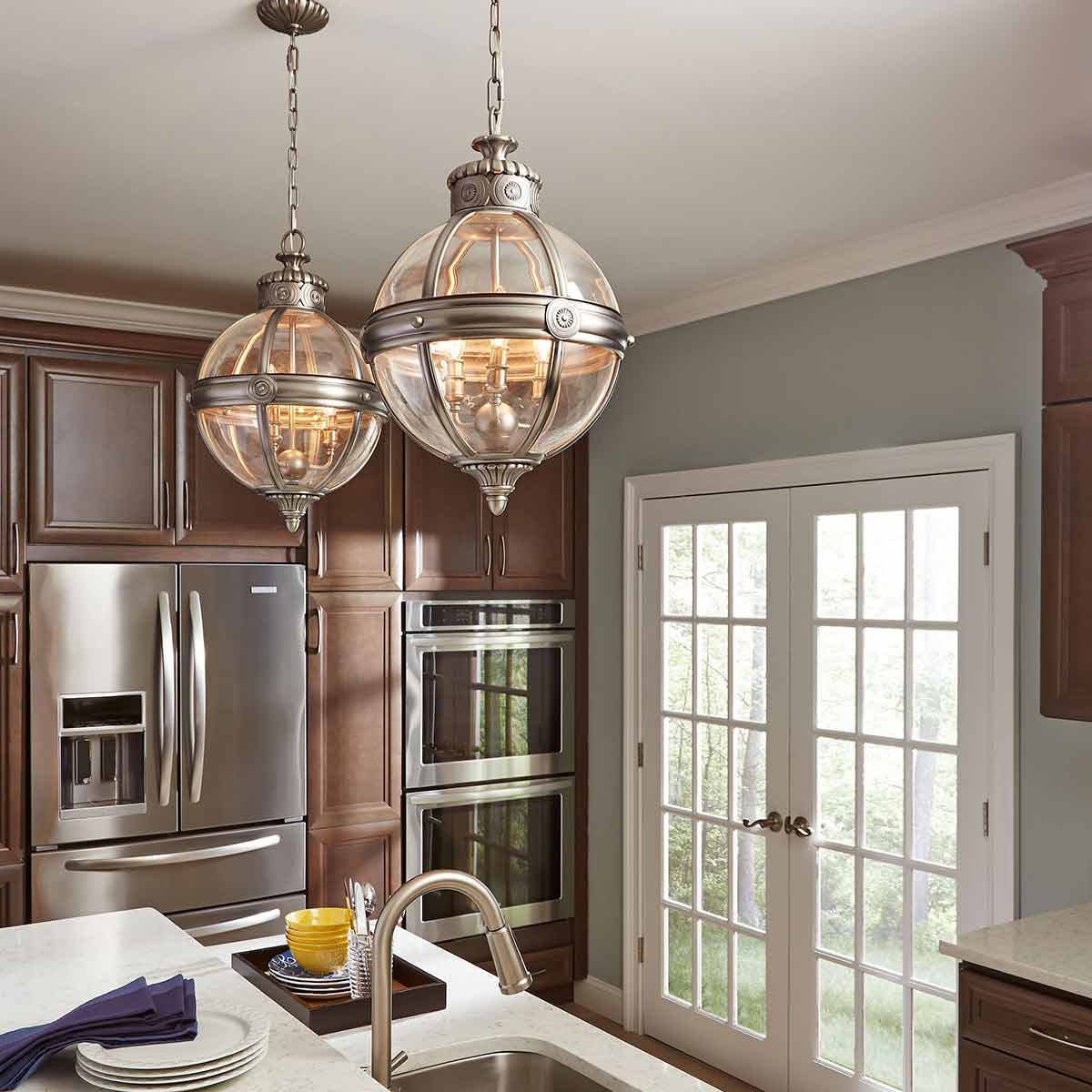 Pendelleuchte Adams (Nickel) 3x - Elstead Lighting