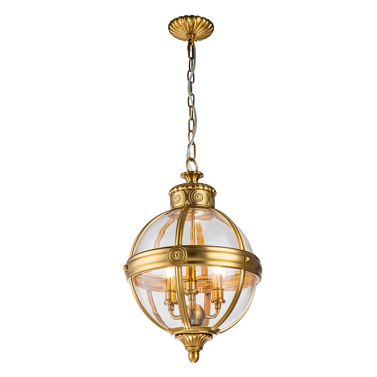 Pendelleuchte Adams (messingfarben) 3x - Elstead Lighting