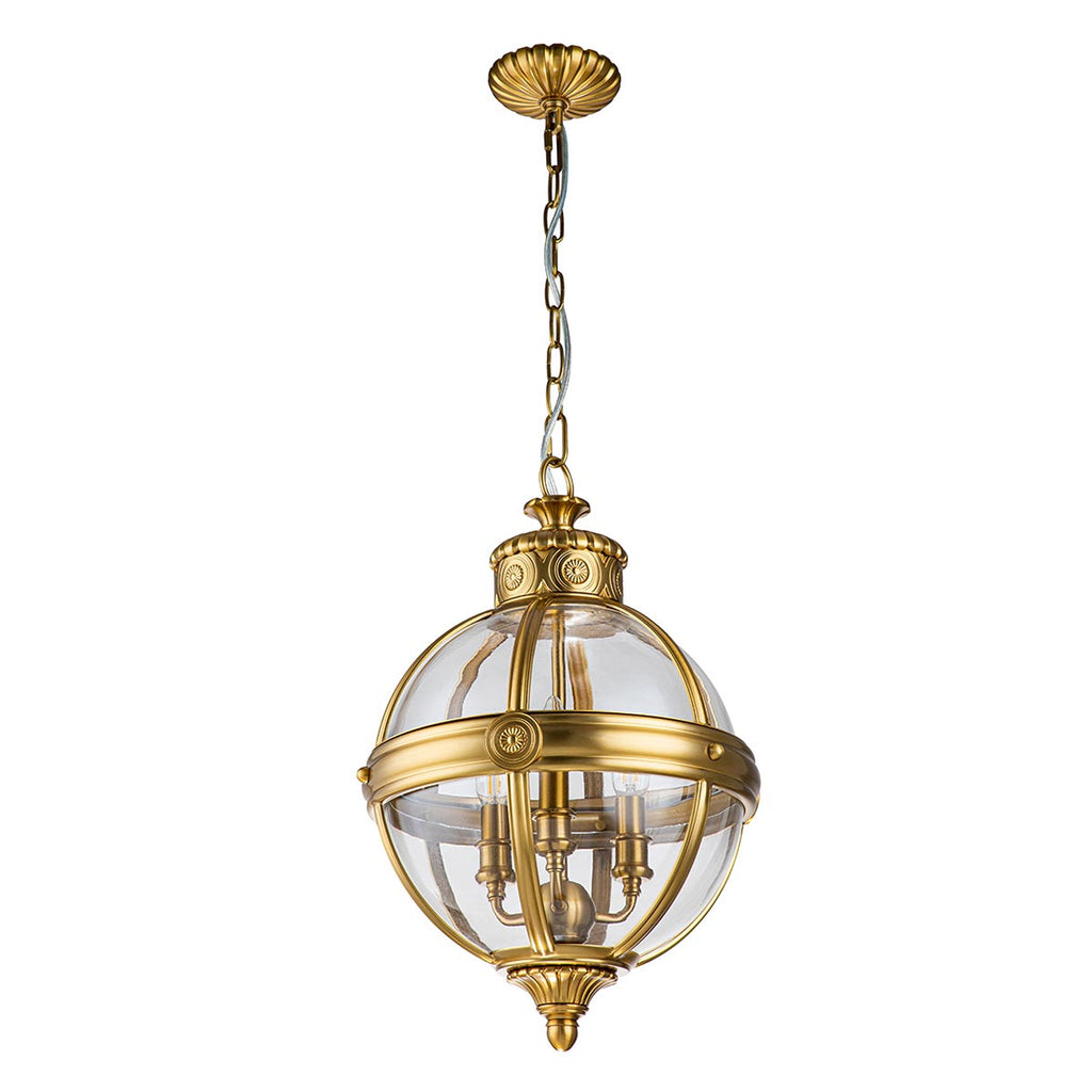 Pendelleuchte Adams (messingfarben) 3x - Elstead Lighting