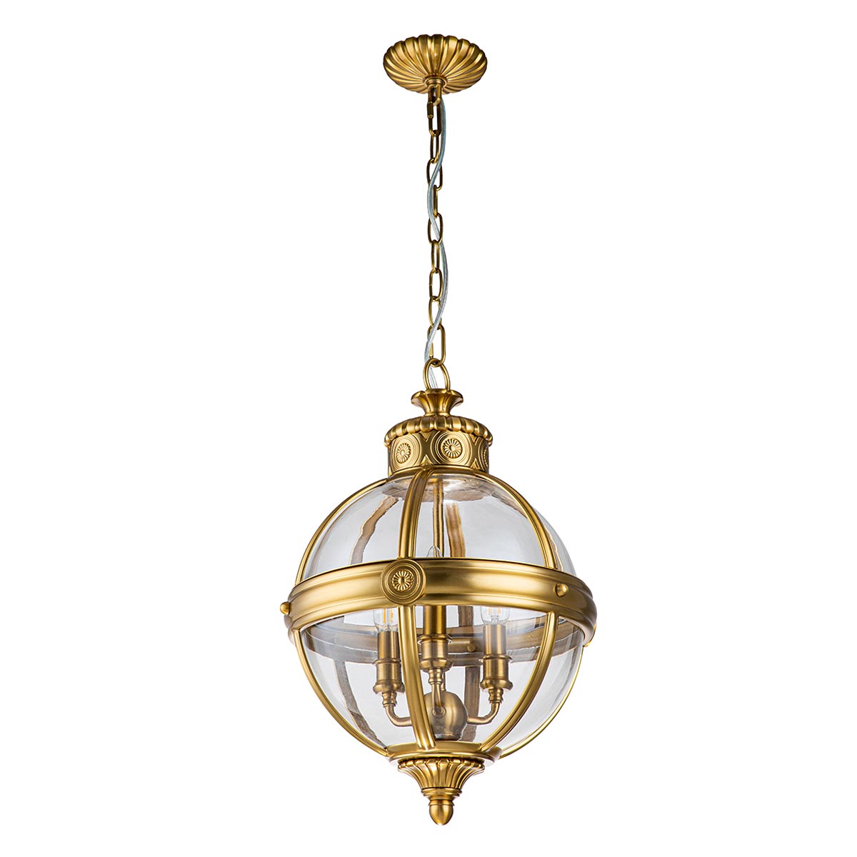 Pendelleuchte Adams (messingfarben) 3x - Elstead Lighting