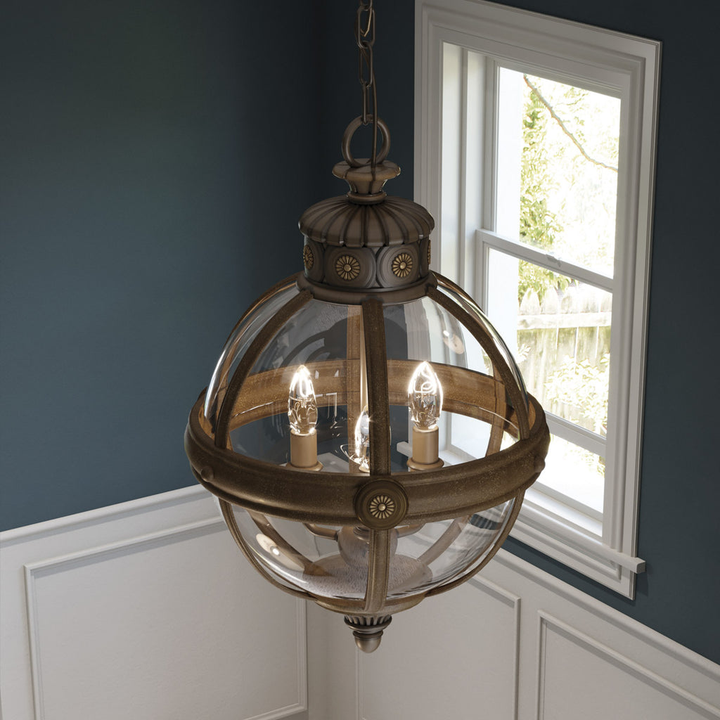 Pendelleuchte Adams (bronzefarben) 3x - Elstead Lighting