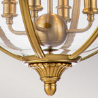 Pendelleuchte Adams (messingfarben) 4x - Elstead Lighting