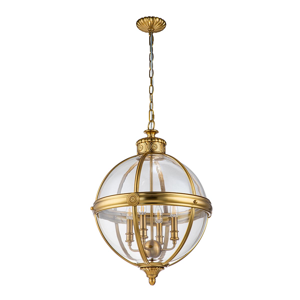 Pendelleuchte Adams (messingfarben) 4x - Elstead Lighting