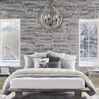 Pendelleuchte Allier (Weathered Oak Wood/Antique Forged Iron) 4x - Elstead Lighting