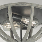 Deckenleuchte Allier (Weathered Oak Wood/Antique Forged Iron) 2x - Elstead Lighting