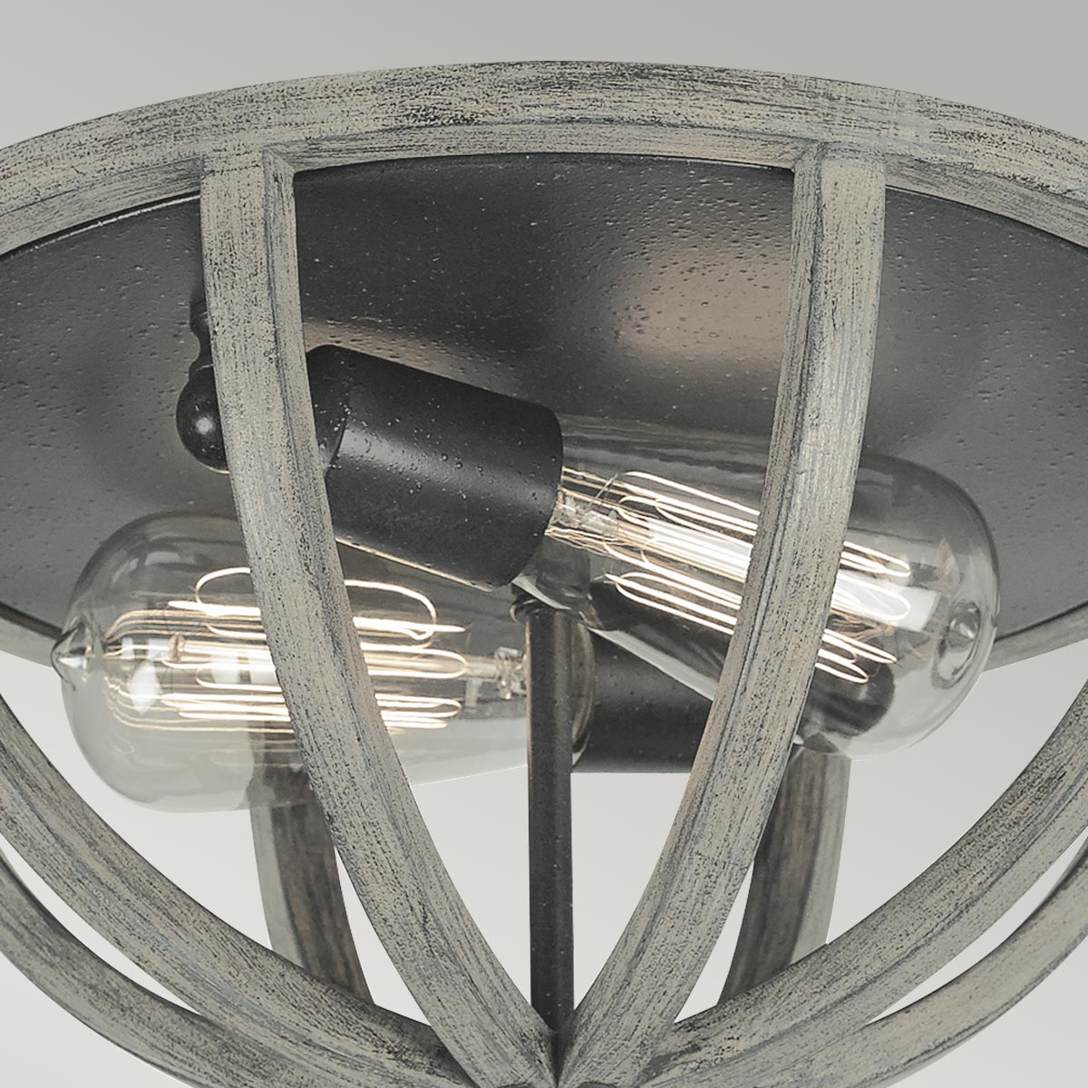 Deckenleuchte Allier (Weathered Oak Wood/Antique Forged Iron) 2x - Elstead Lighting