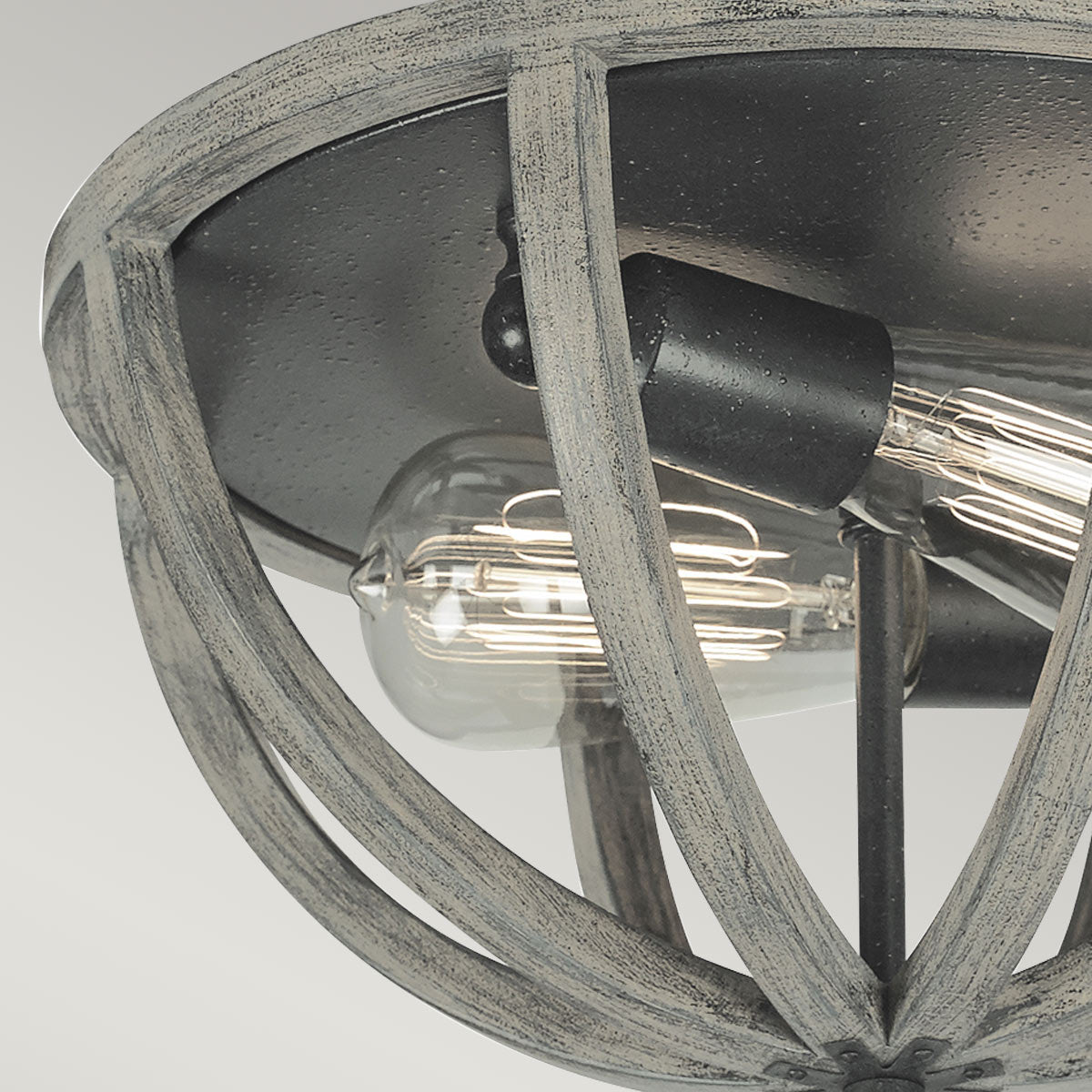 Deckenleuchte Allier (Weathered Oak Wood/Antique Forged Iron) 2x - Elstead Lighting