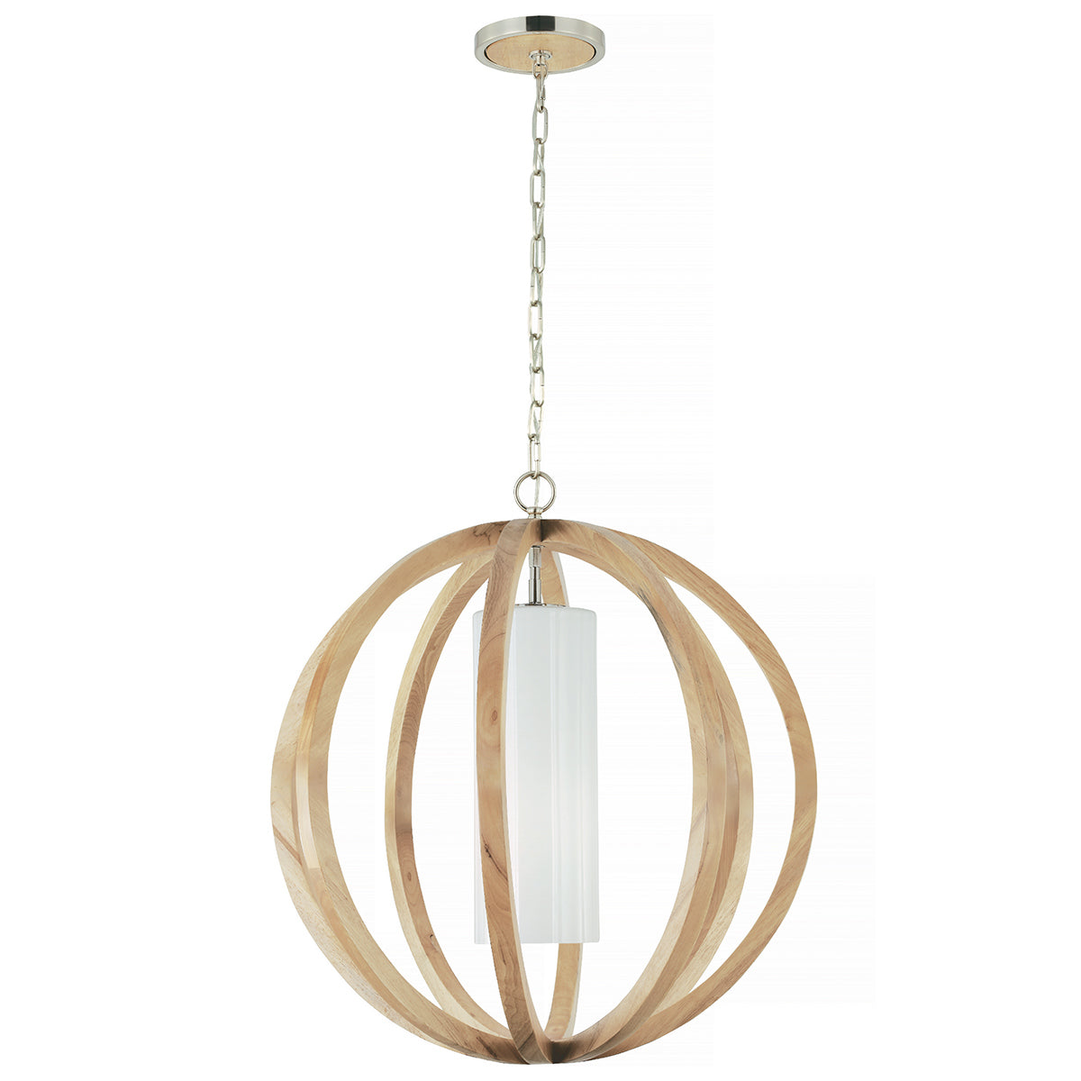 Pendelleuchte Allier (Light Wood/Brushed Steel) 1x - Elstead Lighting