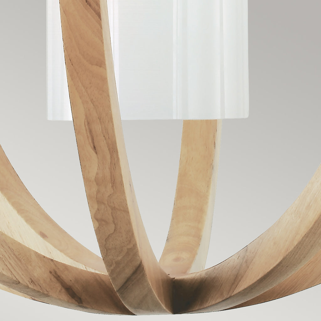 Pendelleuchte Allier (Light Wood/Brushed Steel) 1x - Elstead Lighting