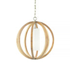 Pendelleuchte Allier (Light Wood/Brushed Steel) 1x - Elstead Lighting