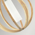Pendelleuchte Allier (Light Wood/Brushed Steel) 1x - Elstead Lighting