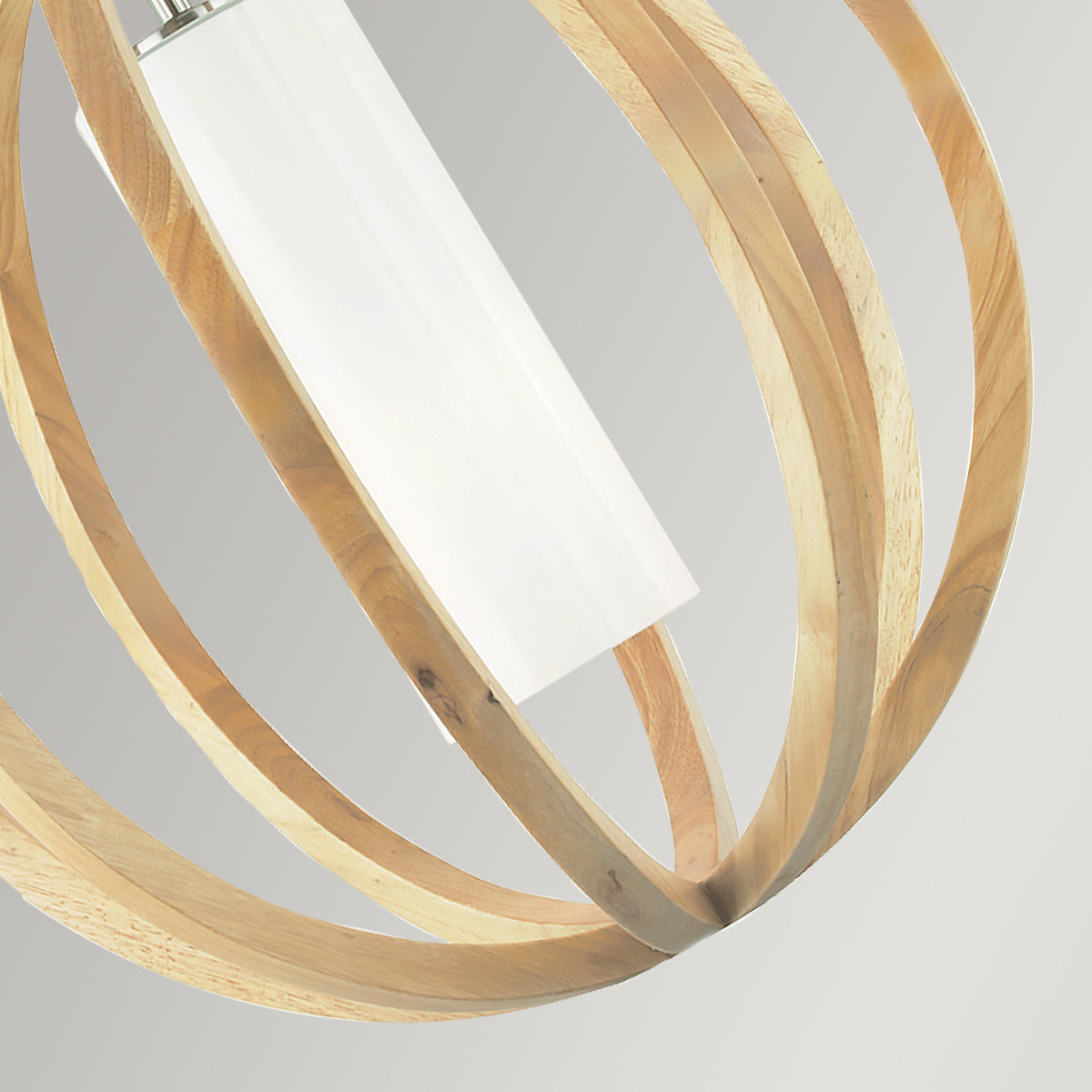 Pendelleuchte Allier (Light Wood/Brushed Steel) 1x - Elstead Lighting