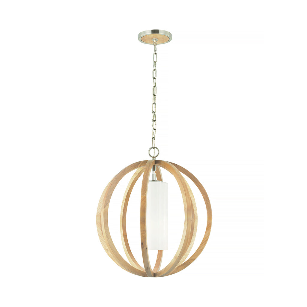Pendelleuchte Allier (Light Wood/Brushed Steel) 1x - Elstead Lighting
