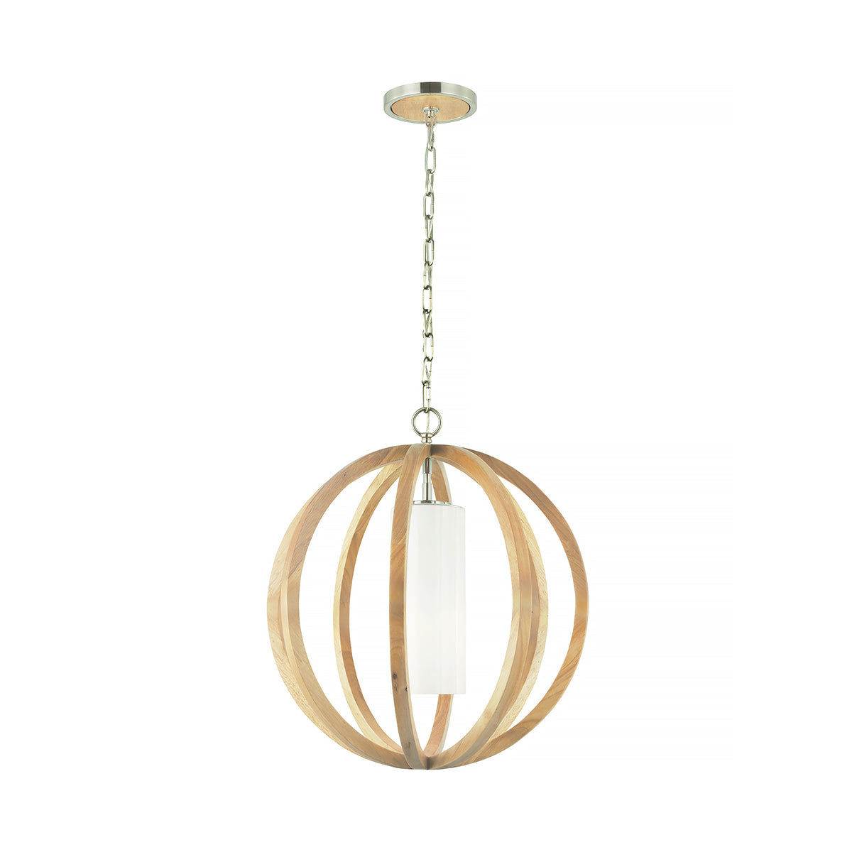 Pendelleuchte Allier (Light Wood/Brushed Steel) 1x - Elstead Lighting