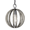 Pendelleuchte Allier (Weathered Oak Wood/Antique Forged Iron) 1x - Elstead Lighting