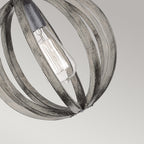 Pendelleuchte Allier (Weathered Oak Wood/Antique Forged Iron) 1x - Elstead Lighting
