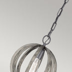 Pendelleuchte Allier (Weathered Oak Wood/Antique Forged Iron) 1x - Elstead Lighting