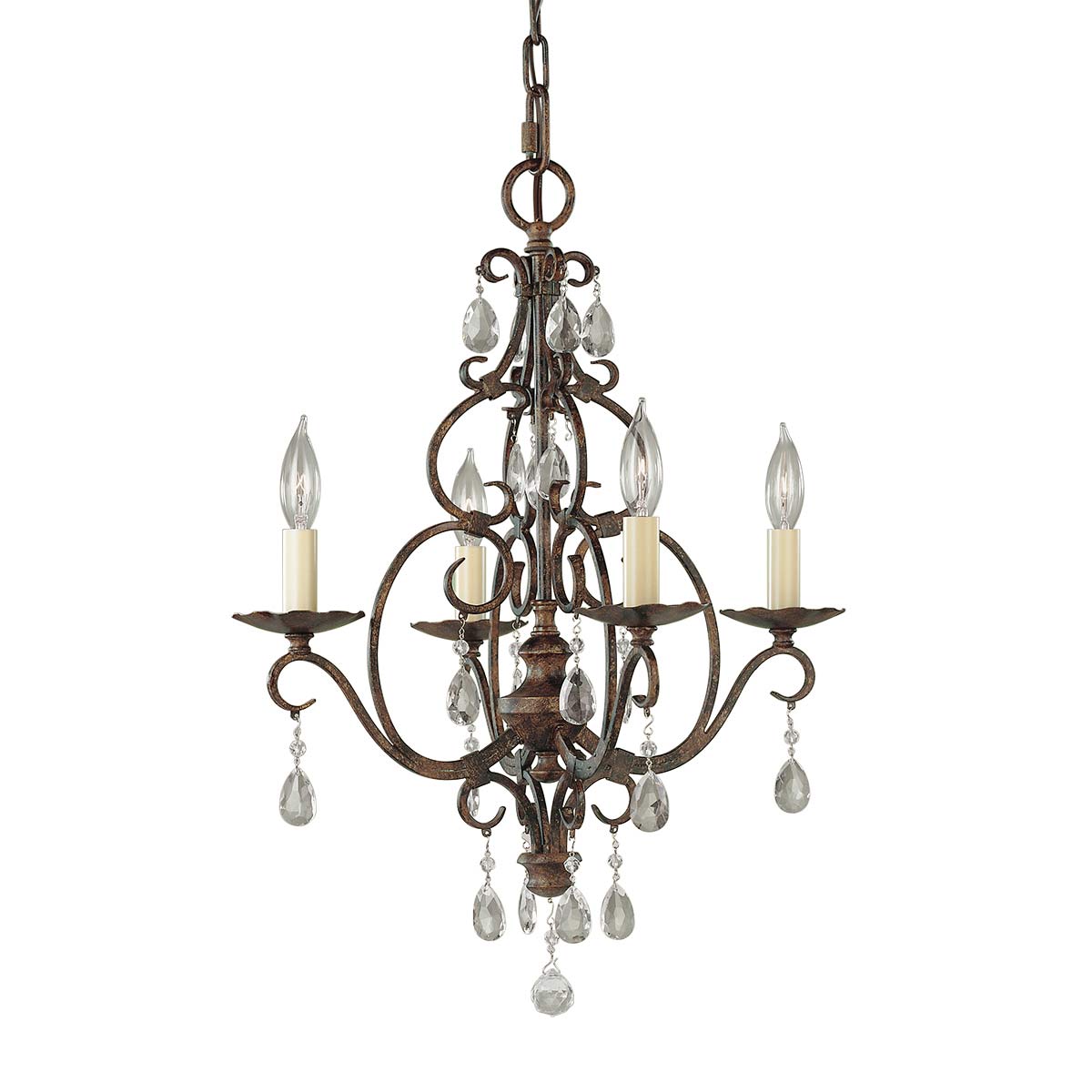 Pendelleuchte Chateau (bronzefarben) 4x - Elstead Lighting