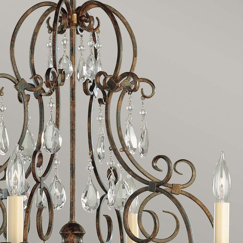 Pendelleuchte Chateau (bronzefarben) 6x - Elstead Lighting