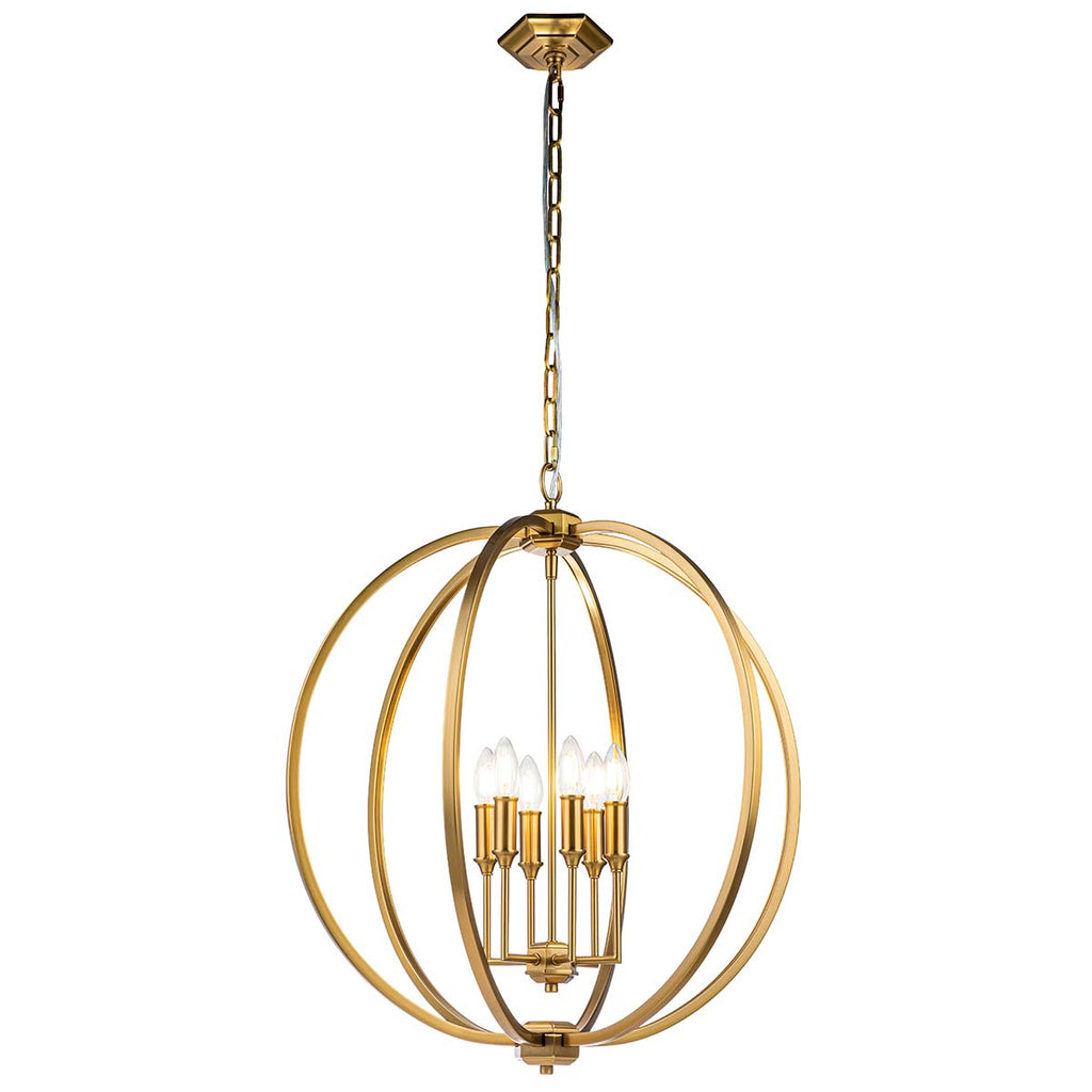 Pendelleuchte Corinne (messingfarben) 6x - Elstead Lighting