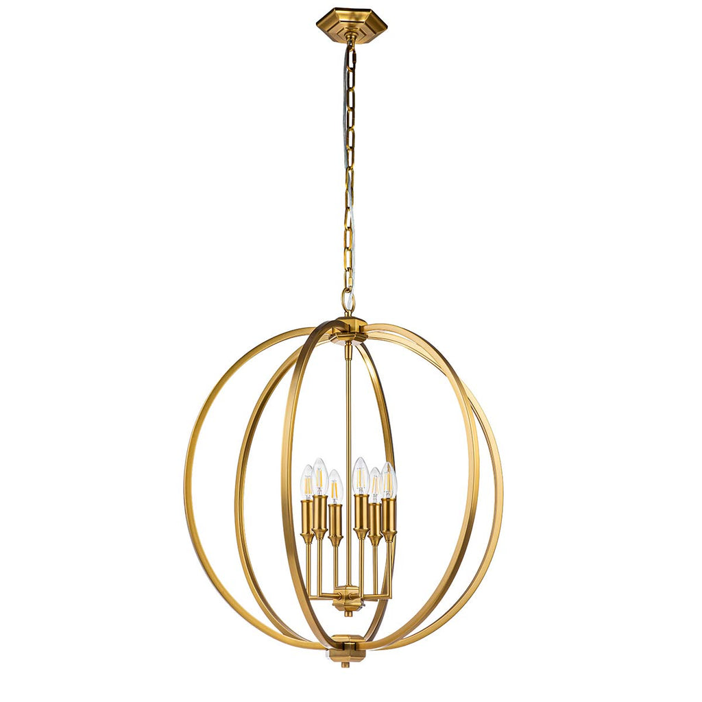 Pendelleuchte Corinne (messingfarben) 6x - Elstead Lighting