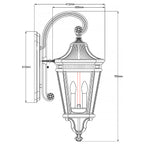 Außen-Wandleuchte Cotswold Lane (schwarz) 3x - Elstead Lighting