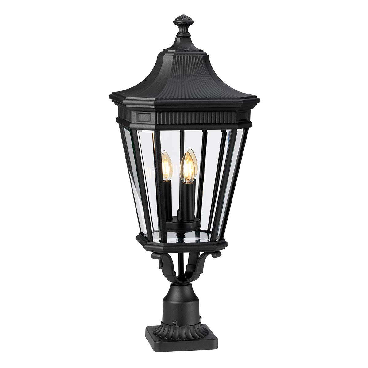 Außen-Sockelleuchte Cotswold Lane (schwarz) 3x - Elstead Lighting