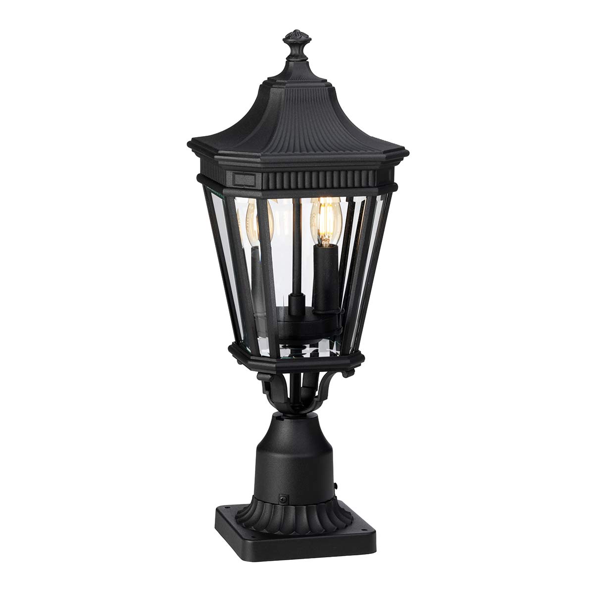Außen-Sockelleuchte Cotswold Lane (schwarz) 2x - Elstead Lighting
