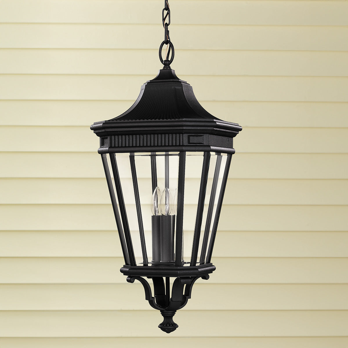 Außen-Pendelleuchte Cotswold Lane (schwarz) 3x - Elstead Lighting