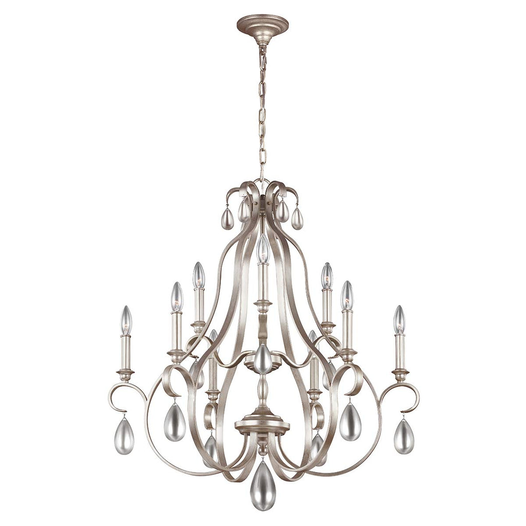 Pendelleuchte DeWitt (silberfarben) 9x - Elstead Lighting