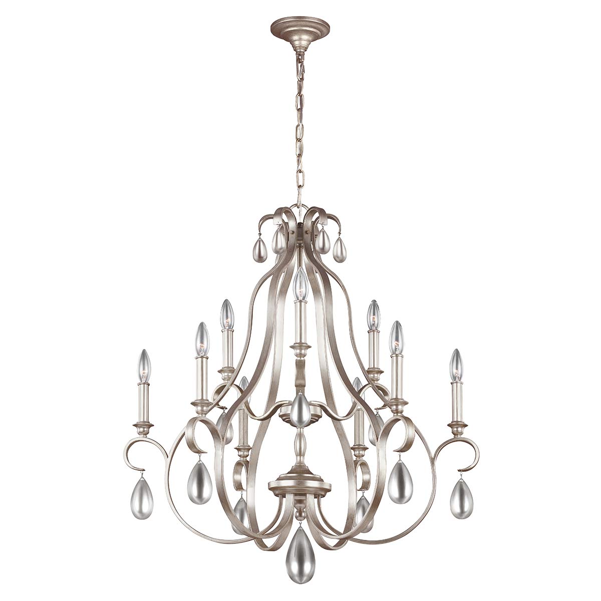 Pendelleuchte DeWitt (silberfarben) 9x - Elstead Lighting