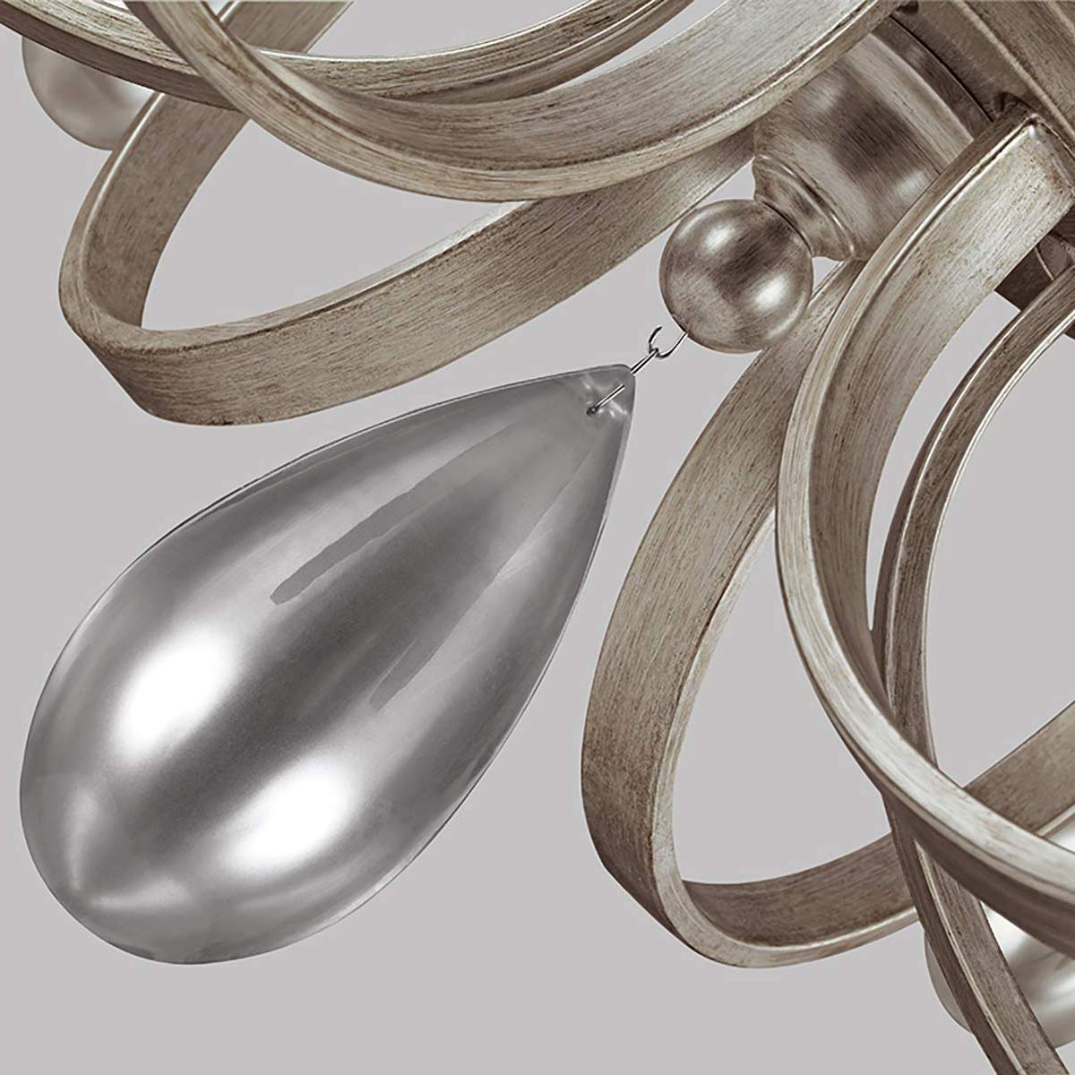 Pendelleuchte DeWitt (silberfarben) 9x - Elstead Lighting