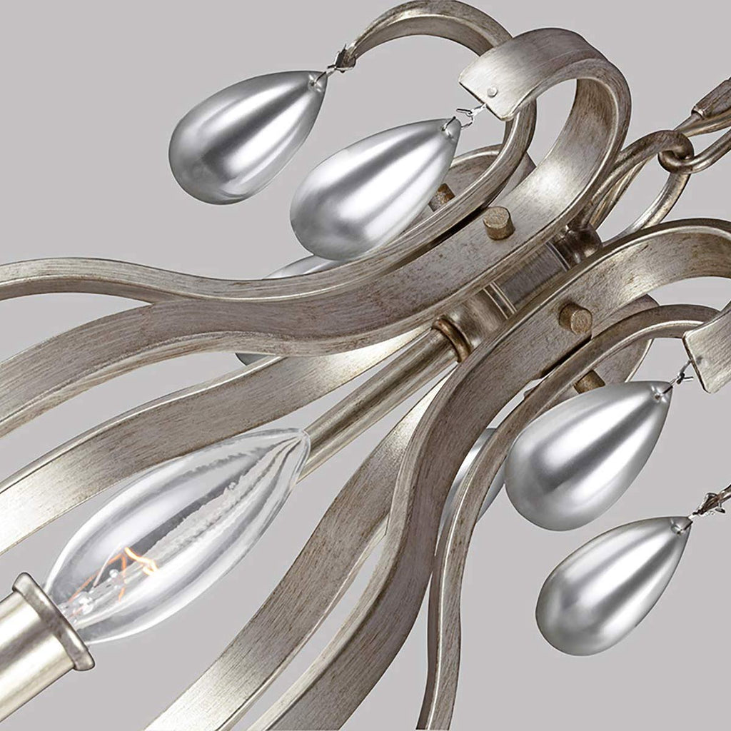 Pendelleuchte DeWitt (silberfarben) 9x - Elstead Lighting