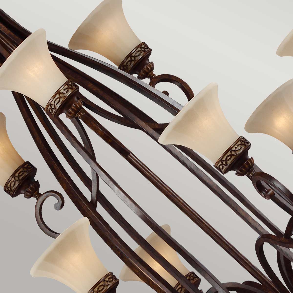 Pendelleuchte Drawing Room (Walnut) 18x - Elstead Lighting