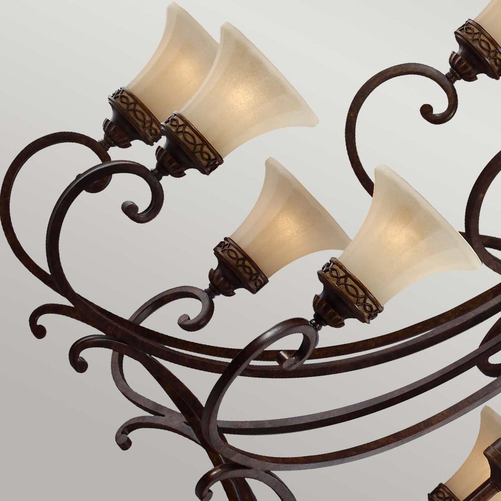 Pendelleuchte Drawing Room (Walnut) 18x - Elstead Lighting
