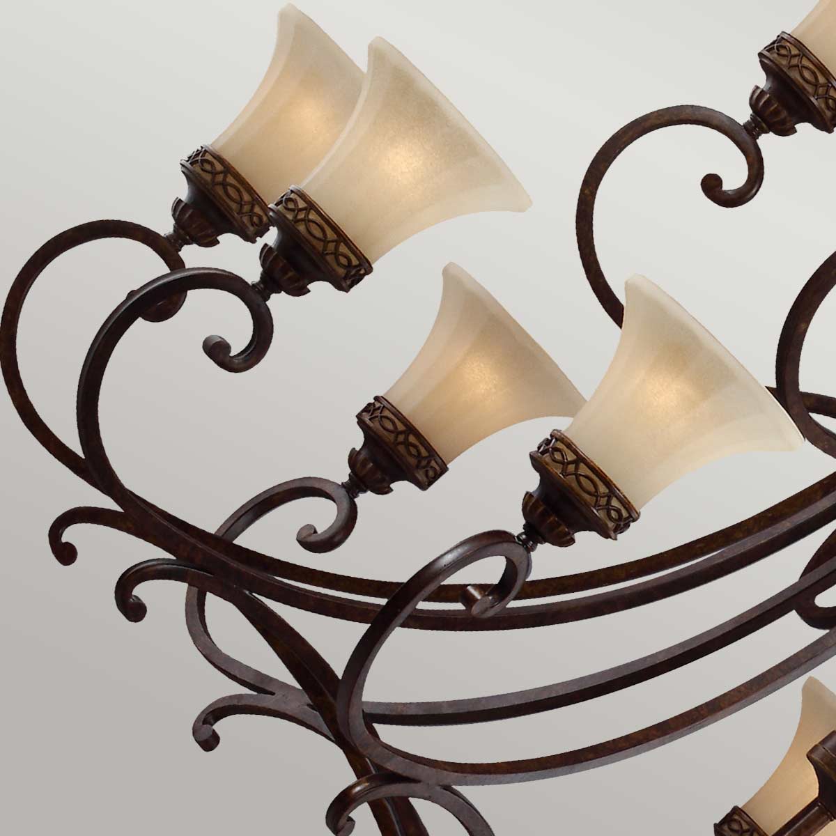 Pendelleuchte Drawing Room (Walnut) 18x - Elstead Lighting