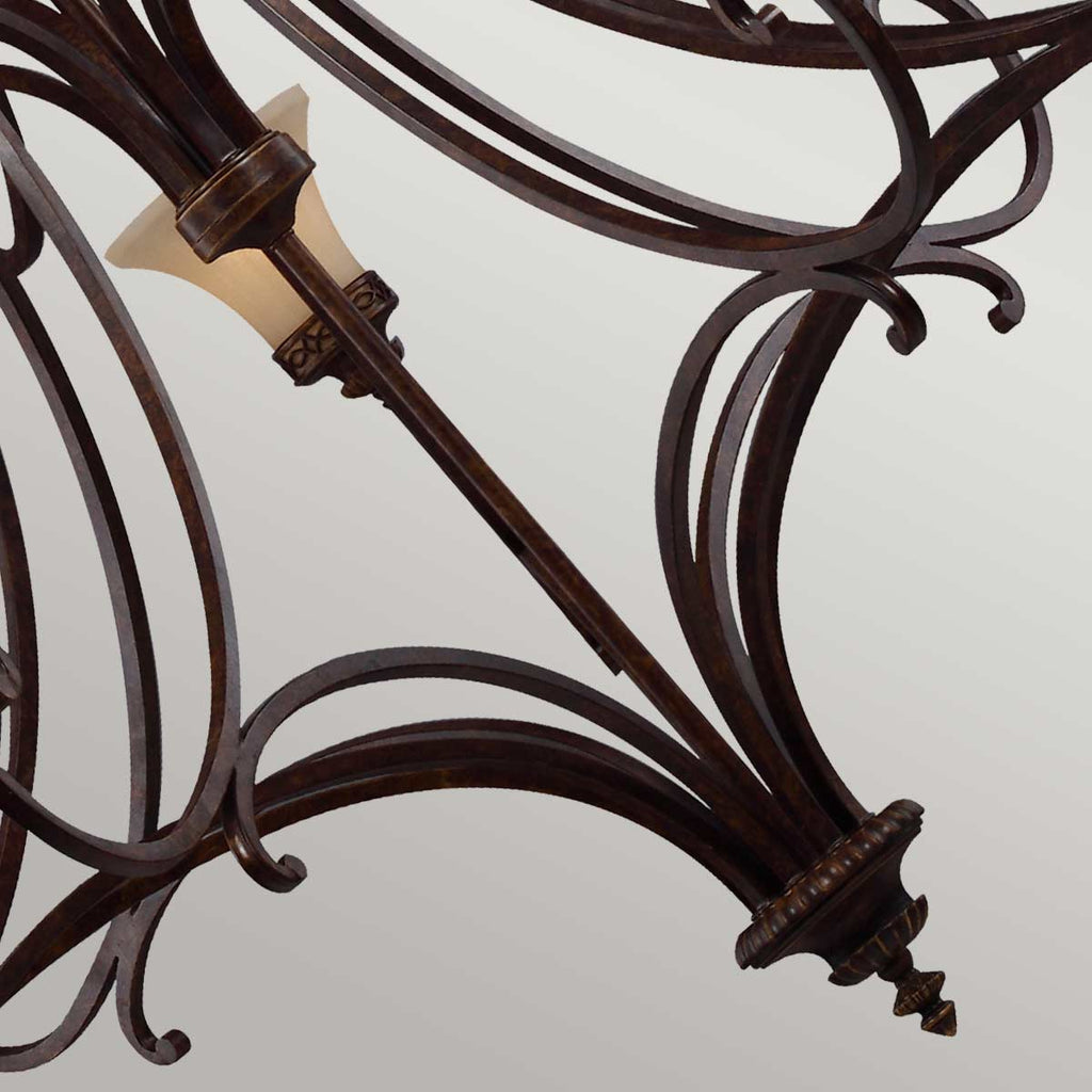 Pendelleuchte Drawing Room (Walnut) 18x - Elstead Lighting