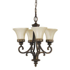 Pendelleuchte Drawing Room (Walnut) 4x - Elstead Lighting