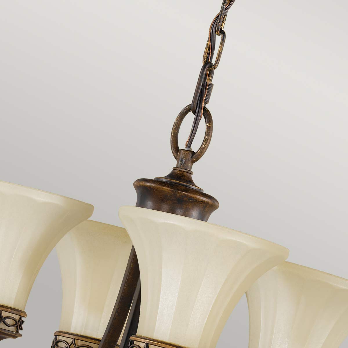 Pendelleuchte Drawing Room (Walnut) 4x - Elstead Lighting