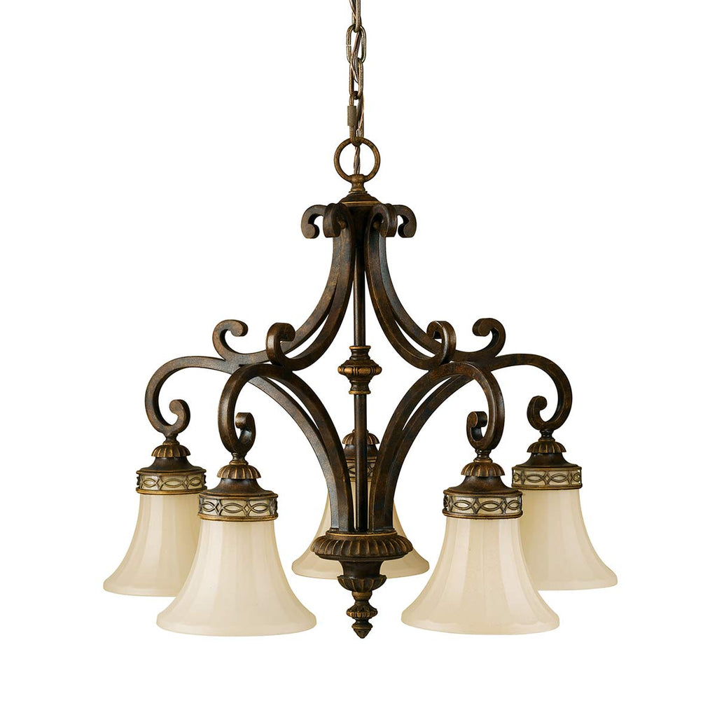 Pendelleuchte Drawing Room (Walnut) 5x - Elstead Lighting