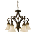 Pendelleuchte Drawing Room (Walnut) 5x - Elstead Lighting